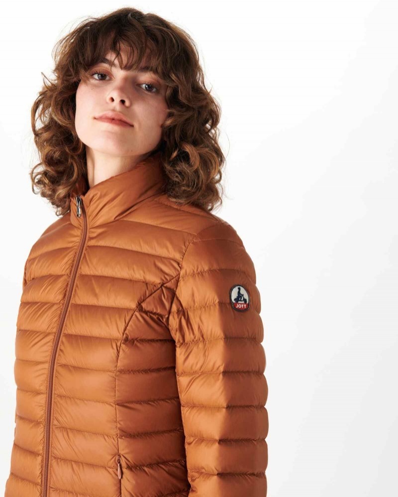 Brown JOTT Cha Lightweight Women's Padded Jackets | CYP-8812