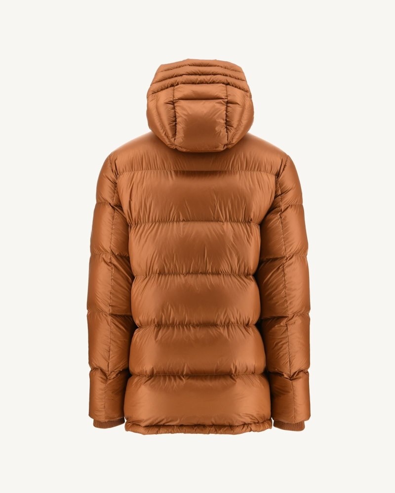 Brown JOTT Dakhla Grand Cold Hooded Men's Down Jackets | YCB-0360