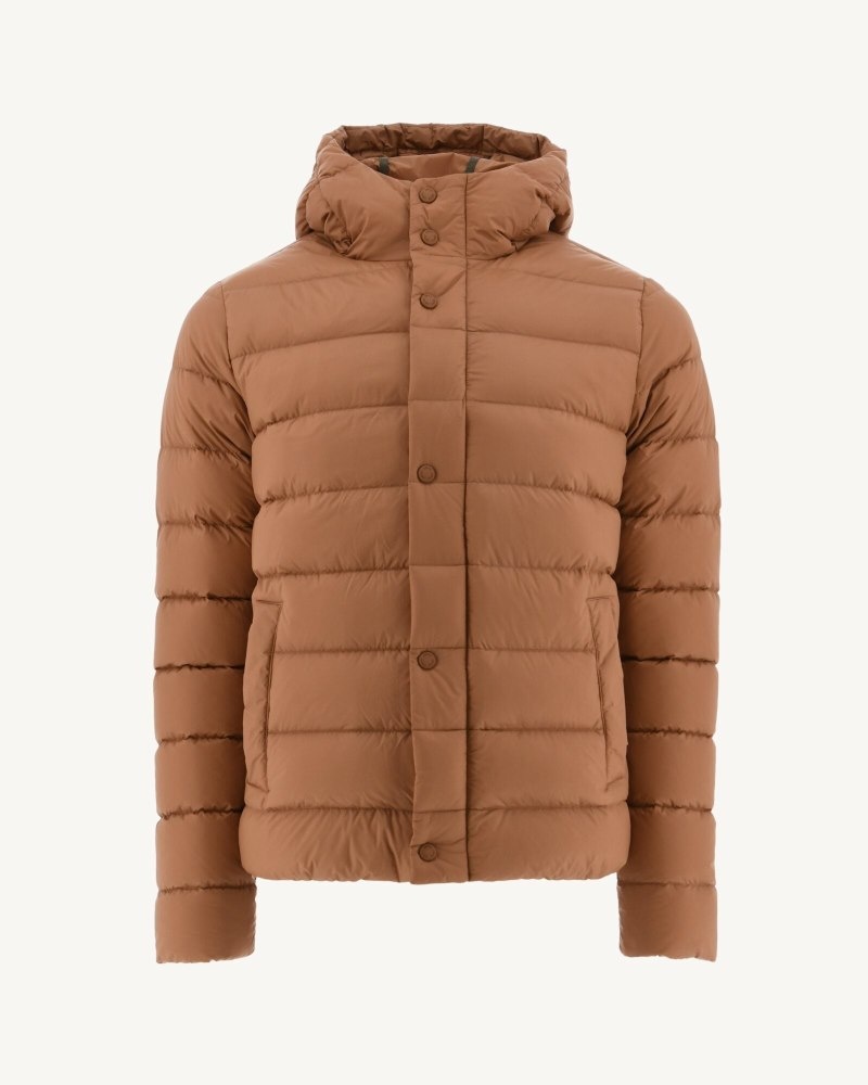 Brown JOTT Jorge Hooded Men's Puffer Jackets | YJG-6378