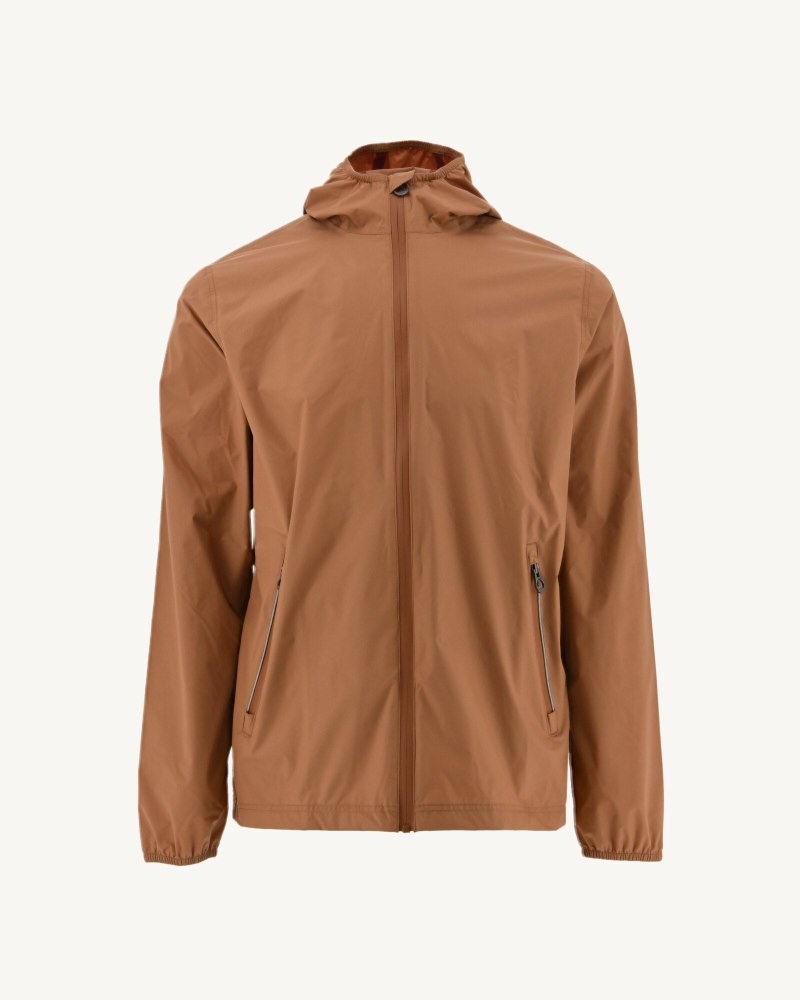 Brown JOTT Manila Packable Hooded Men's Jackets | OQA-8643