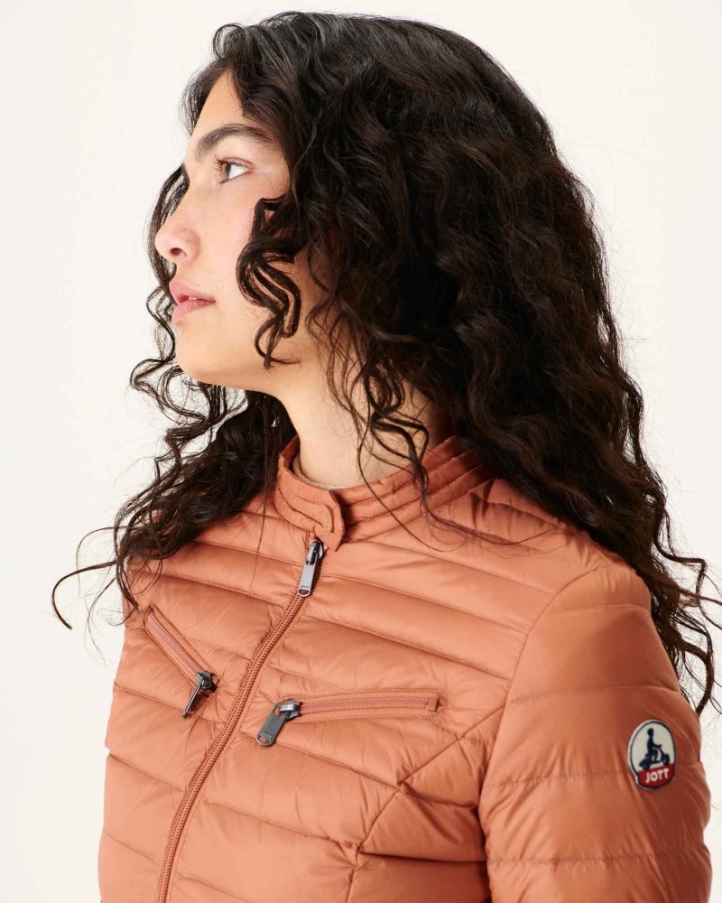 Brown JOTT Nina Lightweight Women's Padded Jackets | HMB-5452