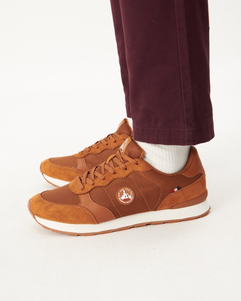 Brown JOTT Run Men's Sneakers | PNT-7914