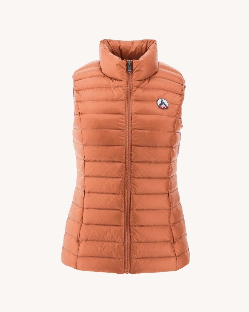 Brown JOTT Seda Light Sleeveless Women's Down Jackets | GUU-9702