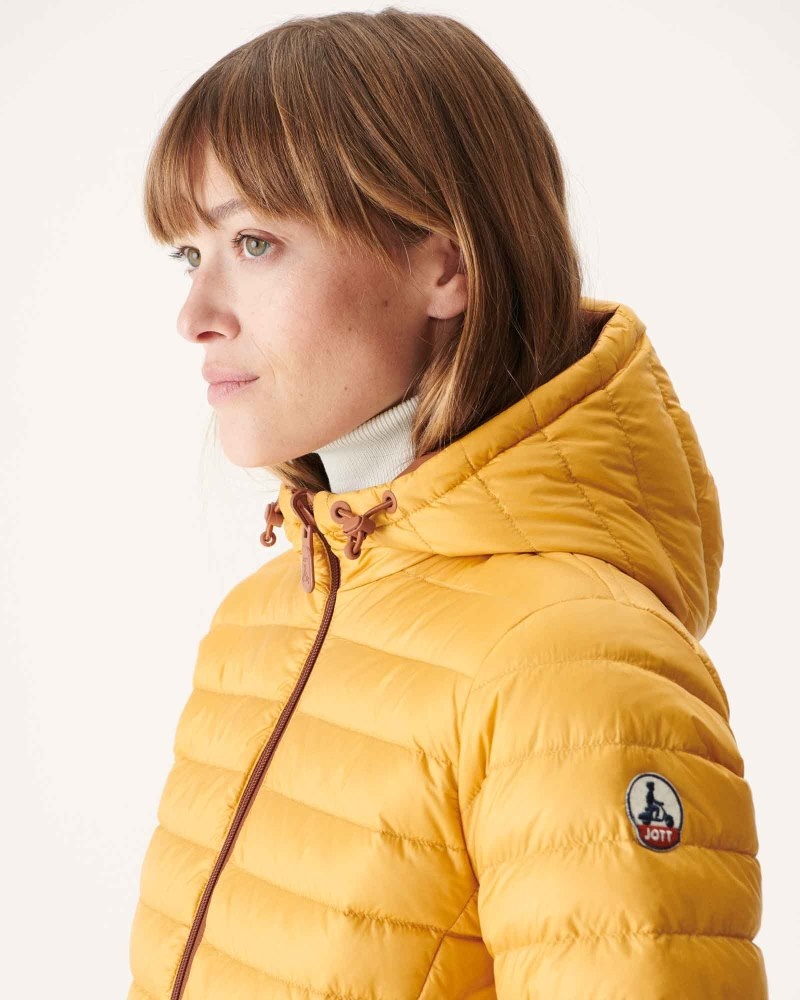 Brown / Mustard JOTT Reversible Moscow Women's Puffer Jackets | GOU-4693