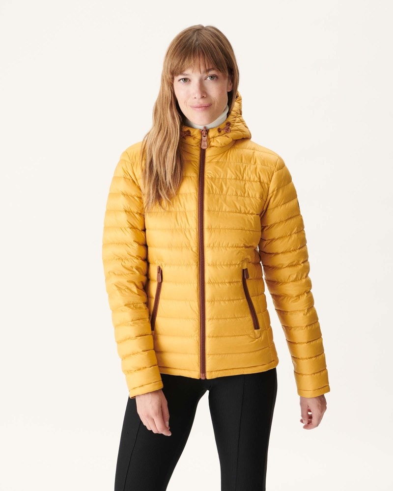 Brown / Mustard JOTT Reversible Vienne Women's Down Jackets | ZNZ-6632