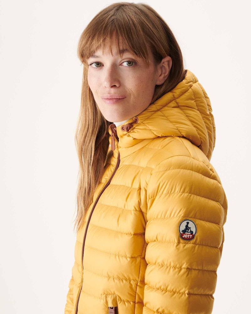 Brown / Mustard JOTT Reversible Vienne Women's Down Jackets | ZNZ-6632