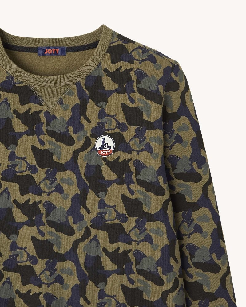 Camo Print JOTT Braga Men's Sweatshirts | TBV-2024