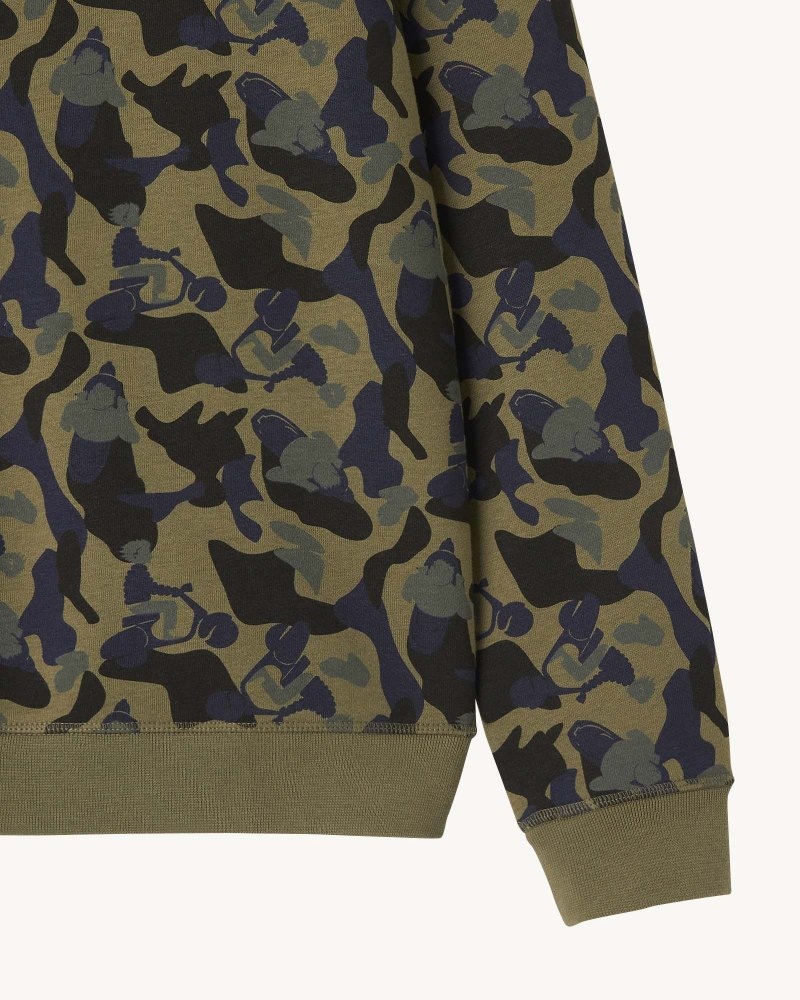 Camo Print JOTT Braga Men's Sweatshirts | TBV-2024