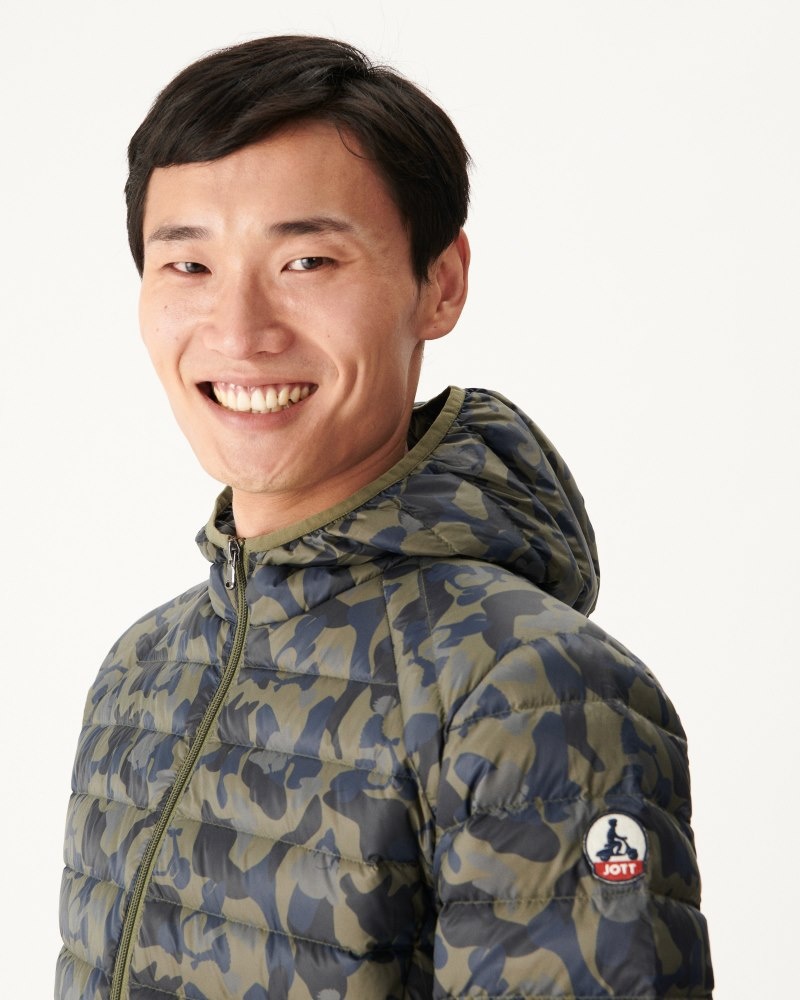 Camo Print JOTT Nico Lightweight Men's Padded Jackets | IIJ-5945