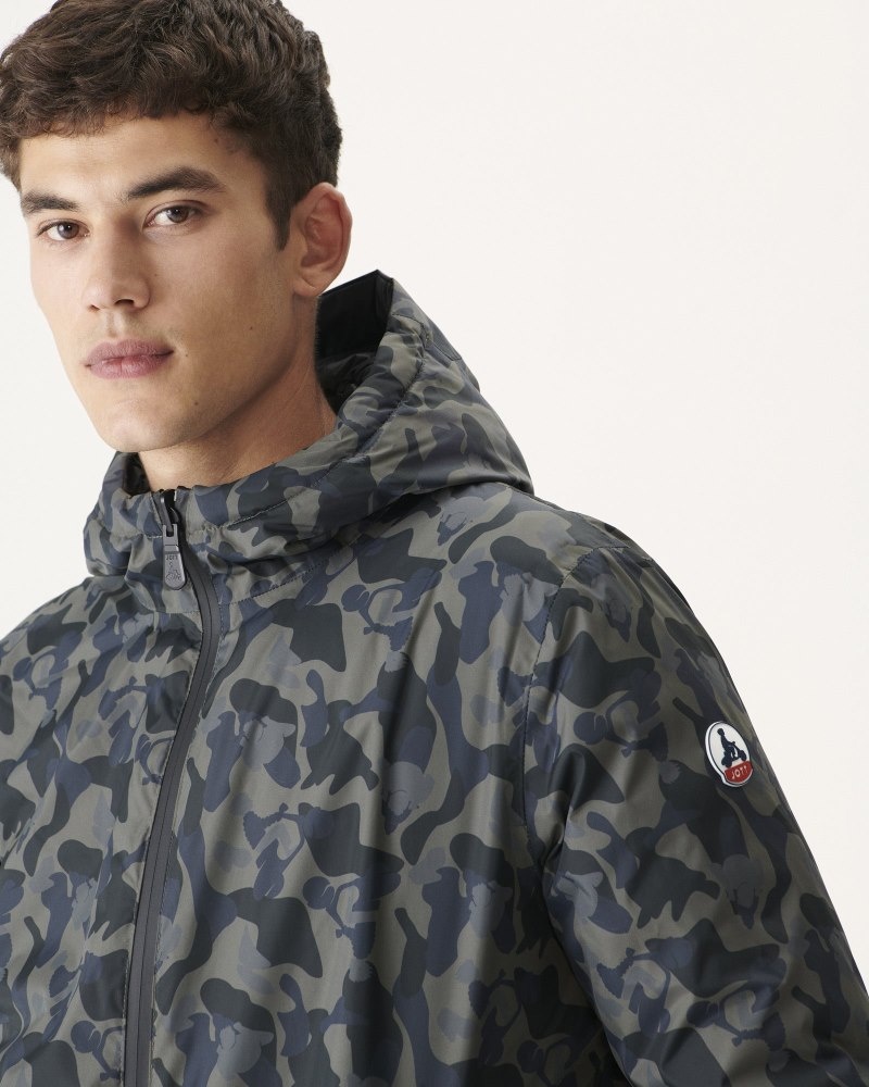 Camo Print / Black JOTT Amsterdam Reversible Men's Down Jackets | IZB-0629