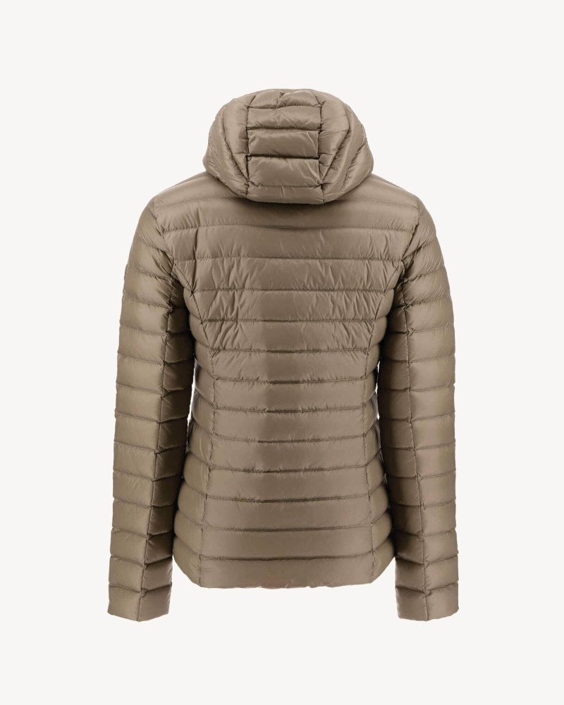 Dark Beige JOTT Cloe Lightweight Hooded Women's Down Jackets | MHK-8166