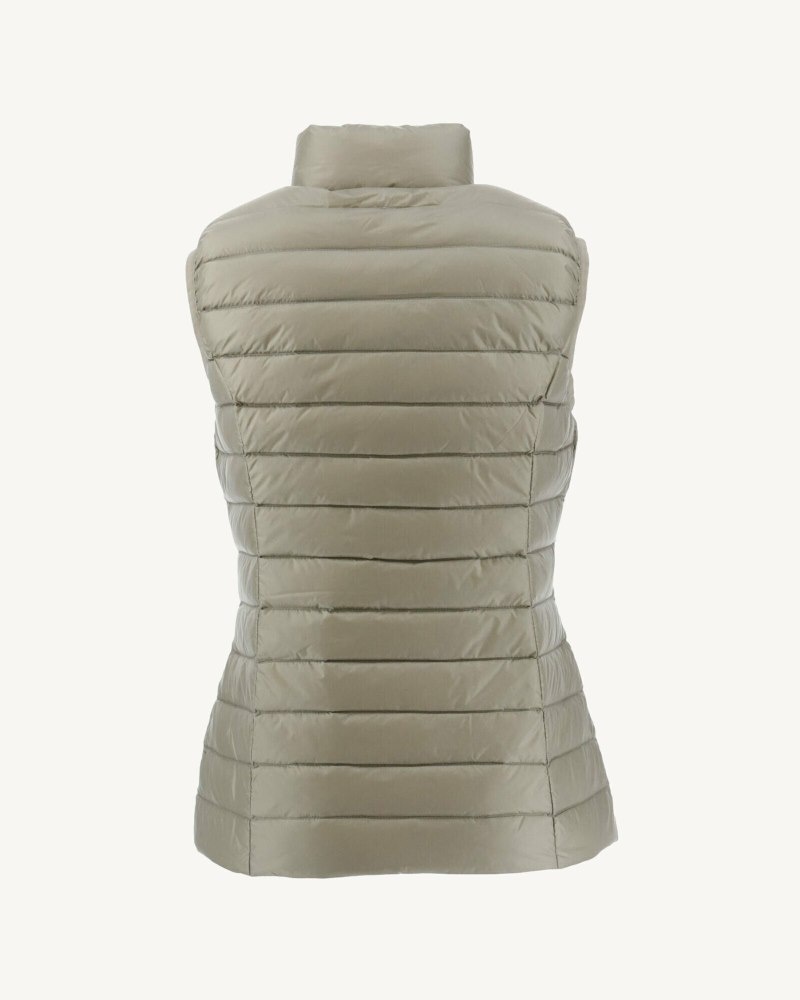 Dark Beige JOTT Seda Lightweight Sleeveless Women's Down Jackets | ONA-4910