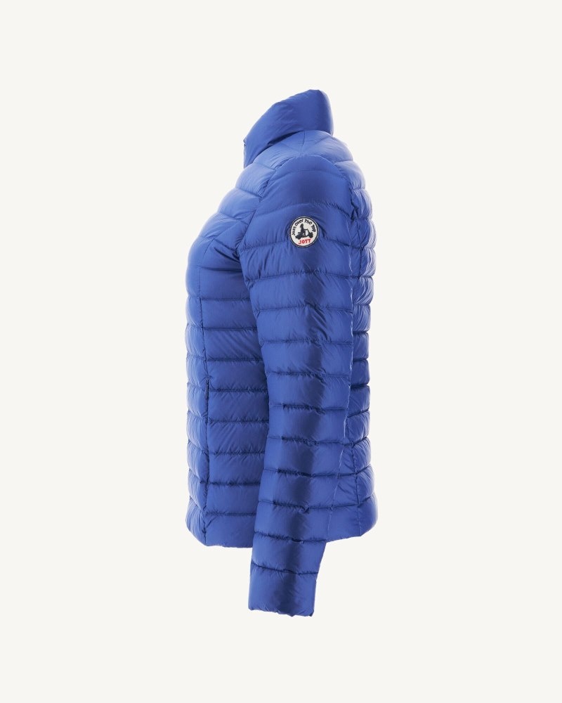 Dark Blue JOTT Cha Light Women's Down Jackets | ICT-3696