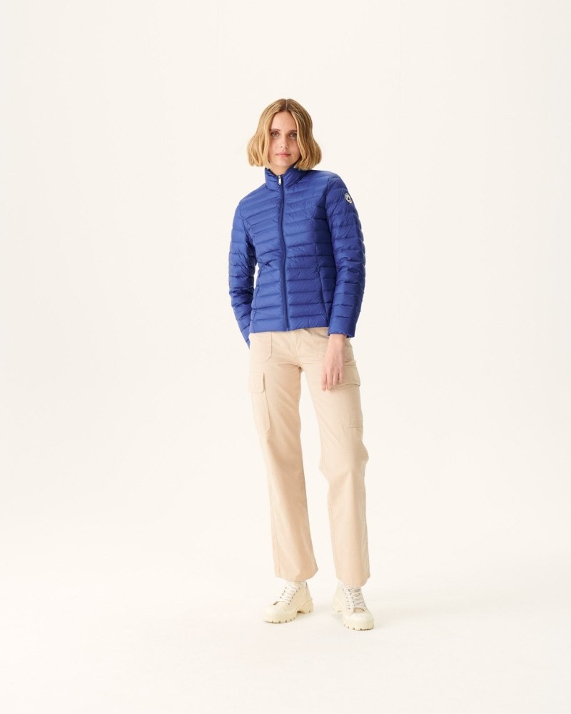 Dark Blue JOTT Cha Light Women's Down Jackets | ICT-3696