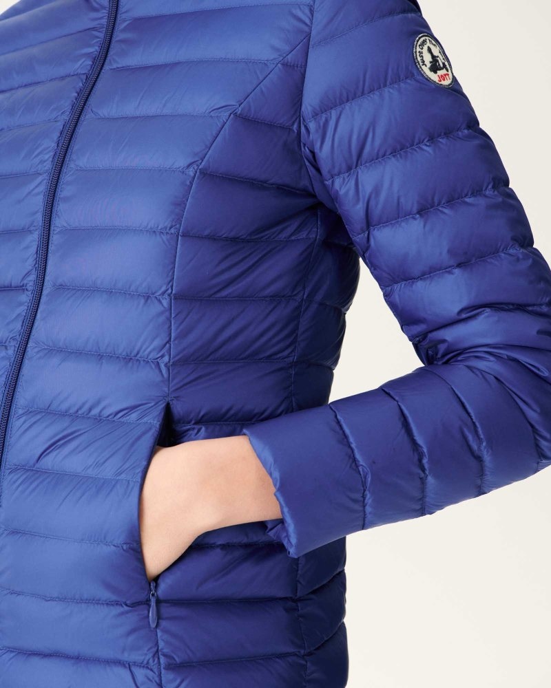 Dark Blue JOTT Cha Light Women's Down Jackets | ICT-3696