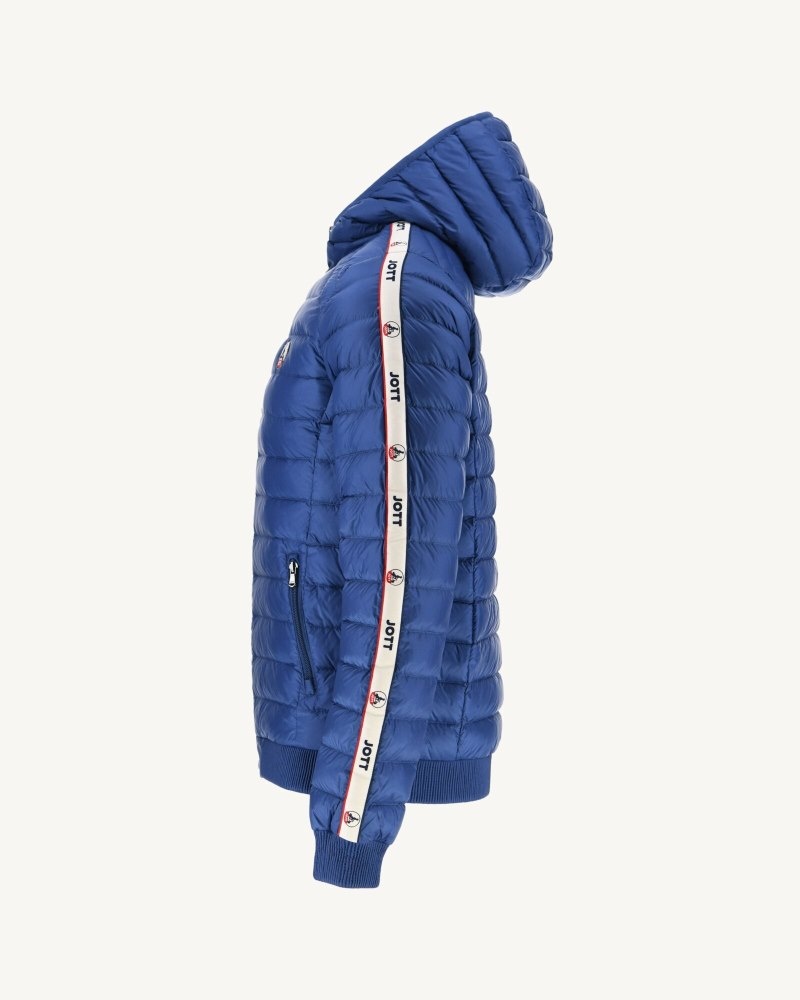 Dark Blue JOTT Colin Hooded Men's Puffer Jackets | SSD-9833