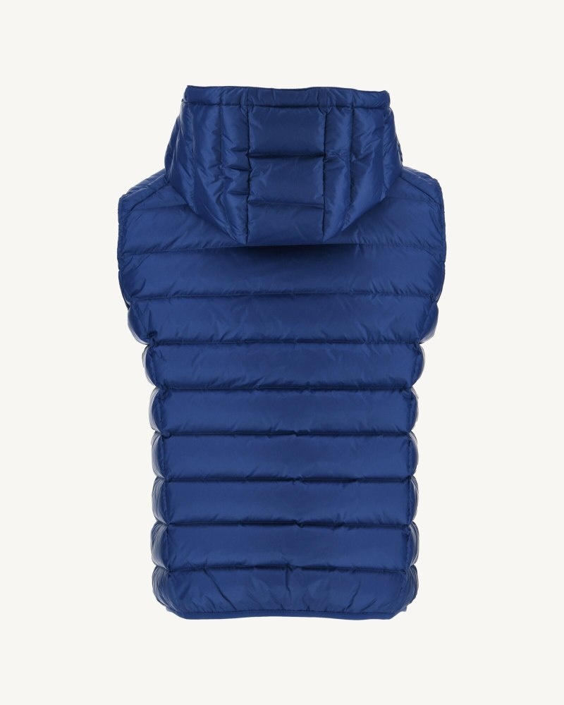 Dark Blue JOTT Grand Cold Sleeveless Men's Down Jackets | AJO-5002