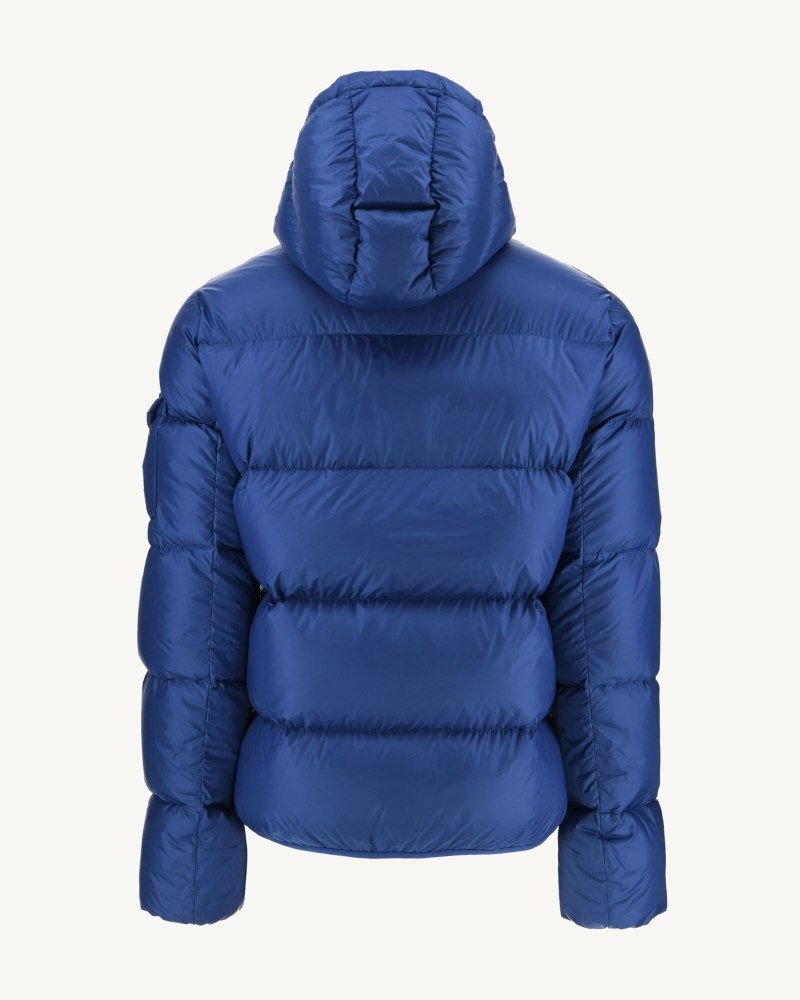 Dark Blue JOTT Java Grand Cold Hooded Men's Down Jackets | KTY-1413