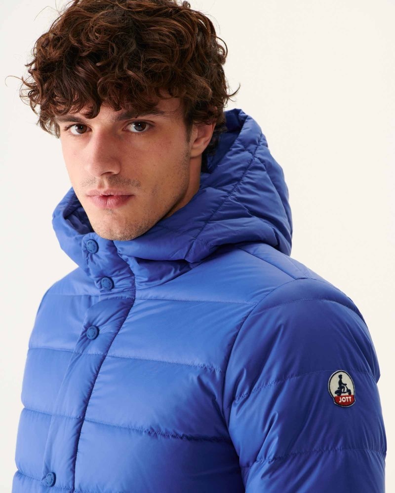 Dark Blue JOTT Jorge Hooded Men's Puffer Jackets | YJW-5260