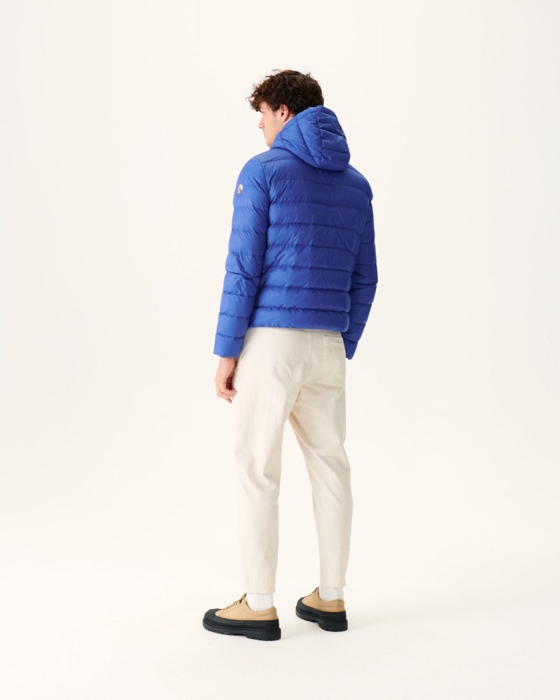 Dark Blue JOTT Jorge Hooded Men's Puffer Jackets | YJW-5260