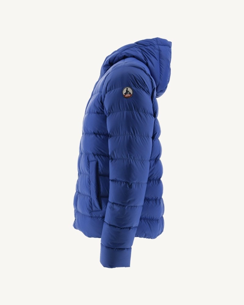 Dark Blue JOTT Jorge Hooded Men's Puffer Jackets | YJW-5260