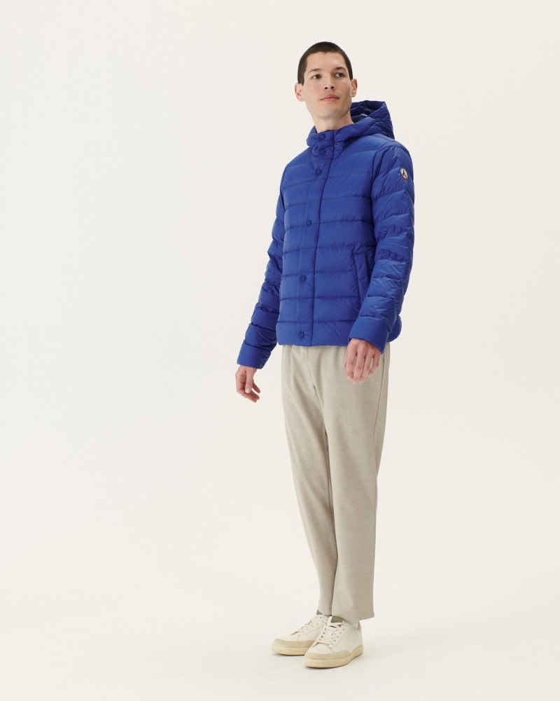 Dark Blue JOTT Jorge Hooded Men's Puffer Jackets | YJW-5260