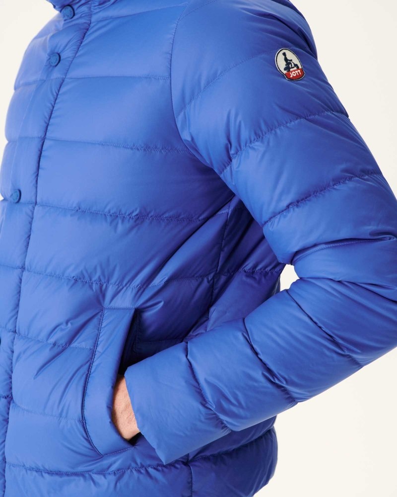 Dark Blue JOTT Jorge Hooded Men's Puffer Jackets | YJW-5260