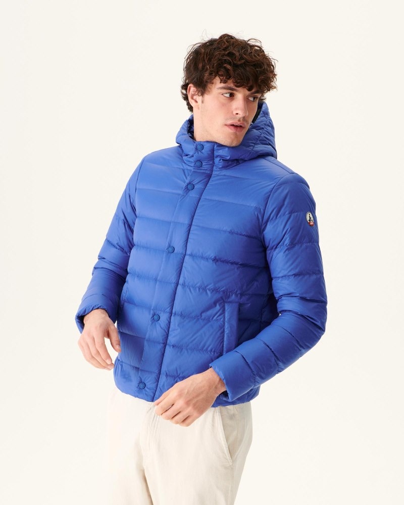 Dark Blue JOTT Jorge Hooded Men\'s Puffer Jackets | YJW-5260