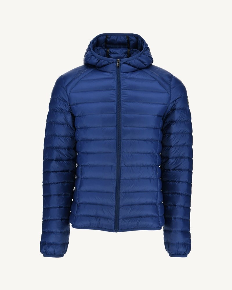 Dark Blue JOTT Nico Lightweight Hooded Men's Down Jackets | MDI-6210