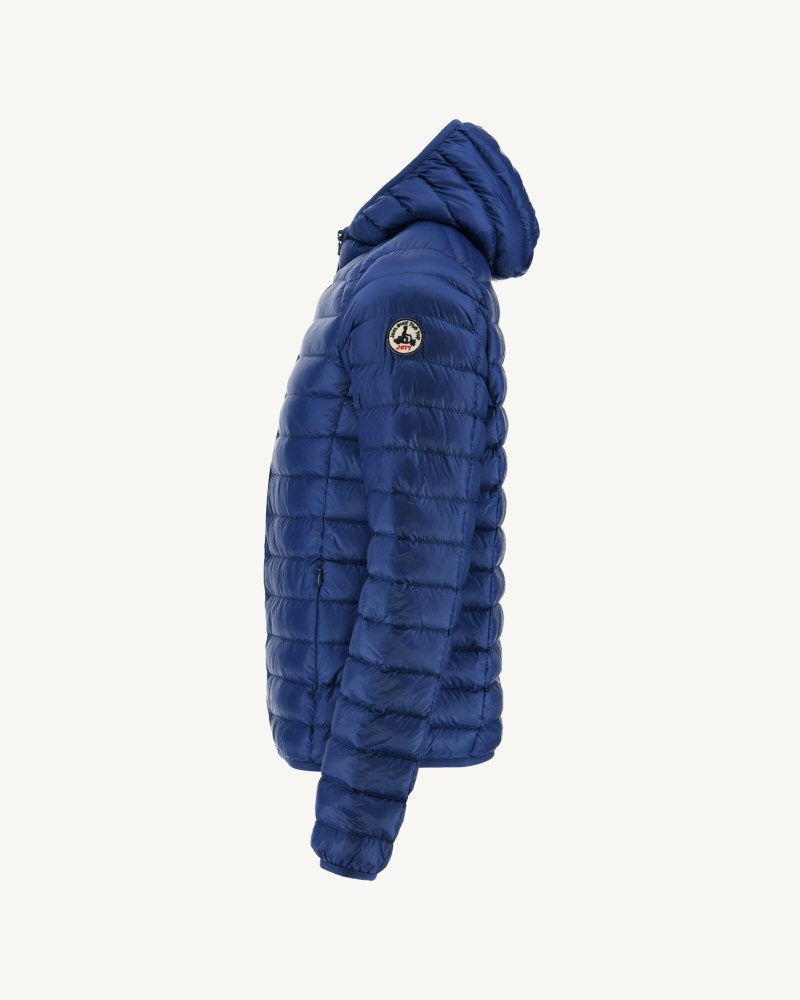 Dark Blue JOTT Nico Lightweight Hooded Men's Down Jackets | MDI-6210