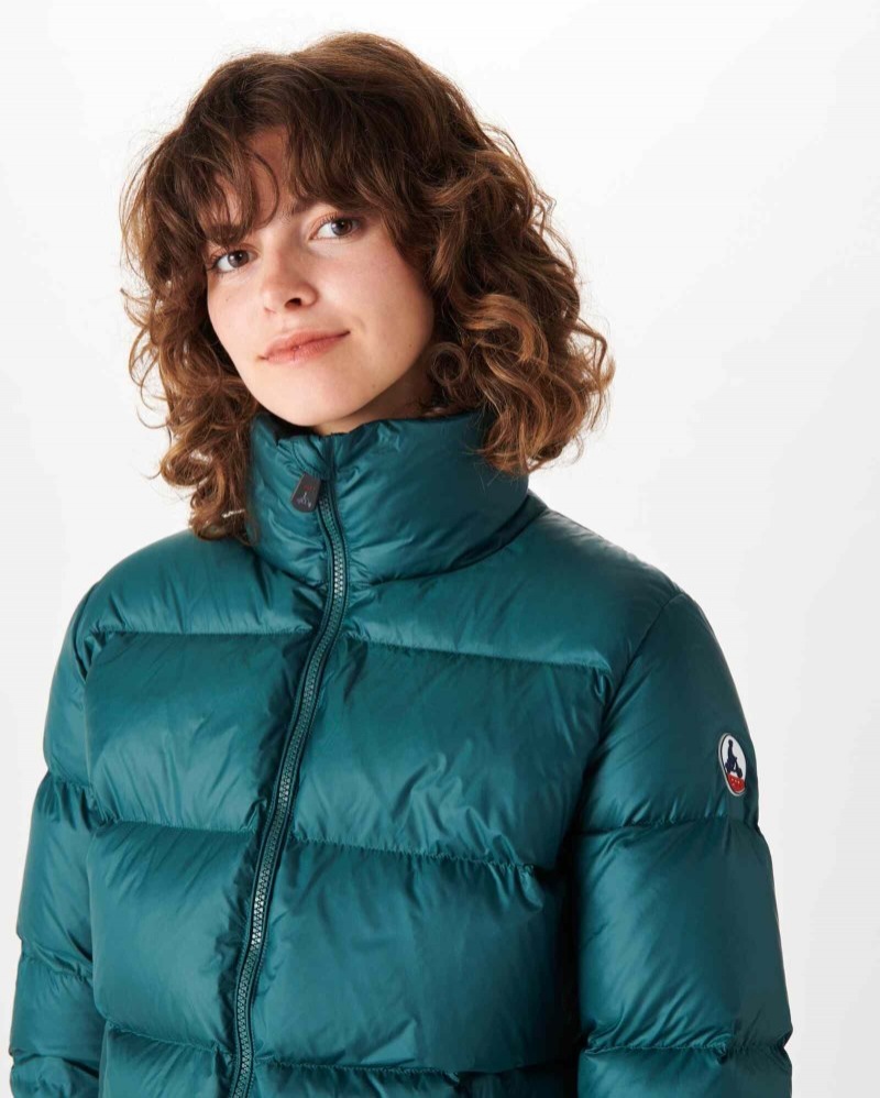 Dark Green JOTT Cardiff Great Cold Quilted Women's Down Jackets | AHM-6898