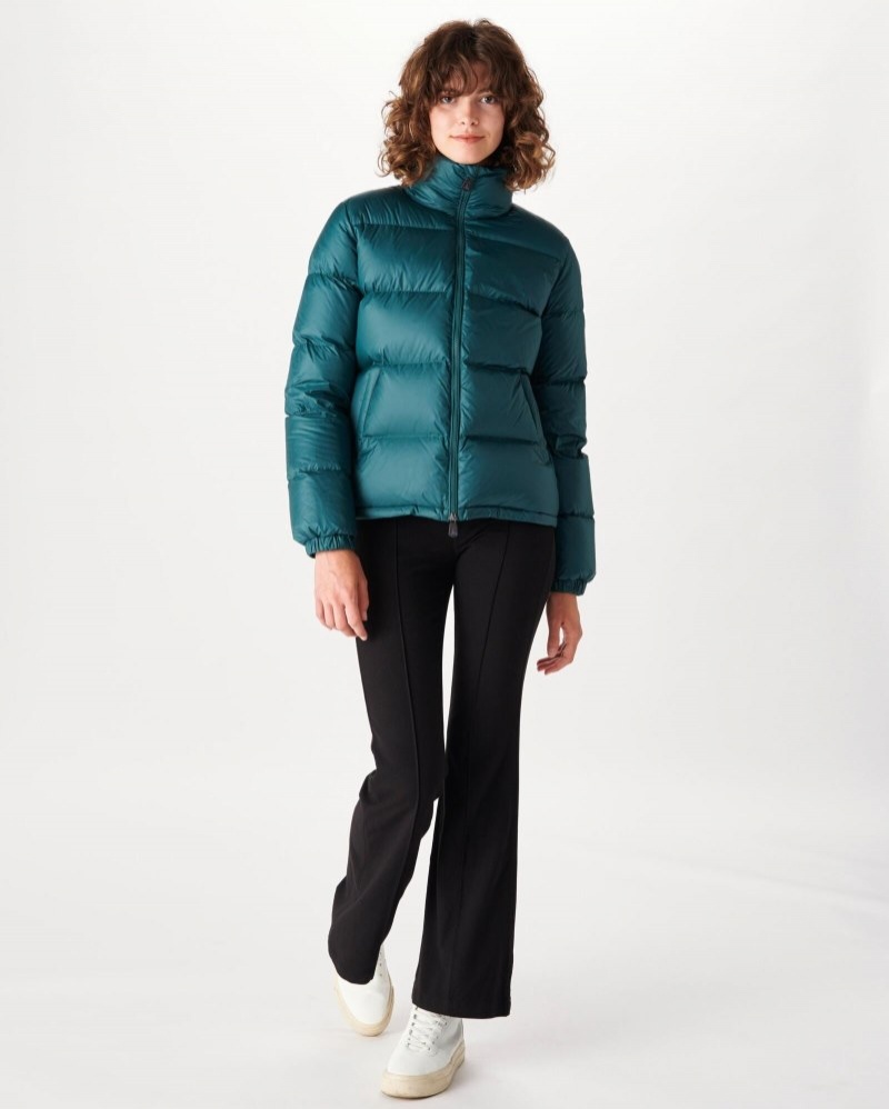 Dark Green JOTT Cardiff Great Cold Quilted Women's Down Jackets | AHM-6898