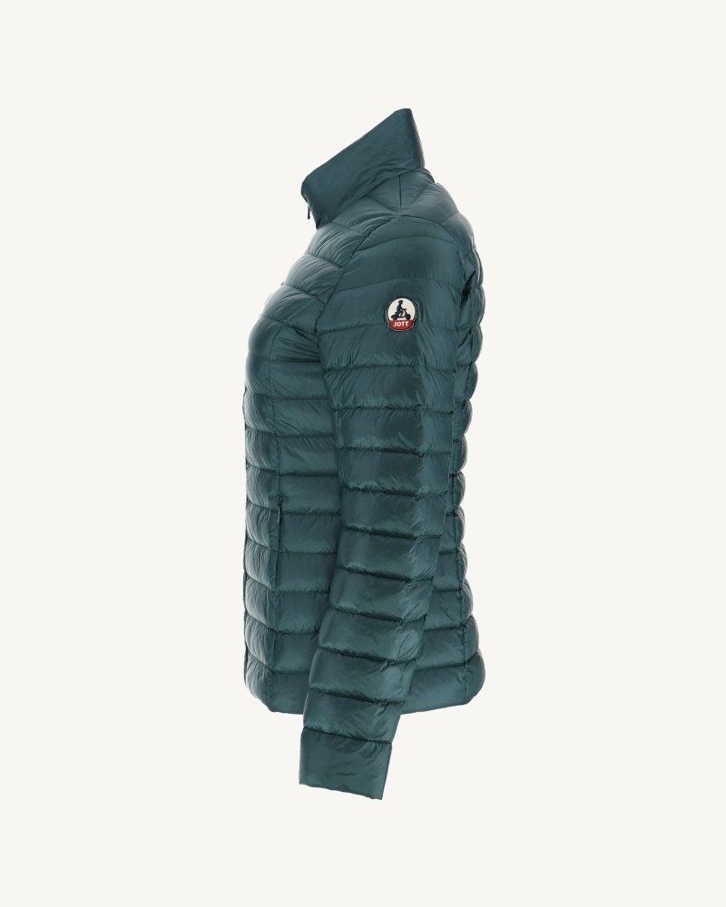 Dark Green JOTT Cha Light Women's Down Jackets | MLM-7934