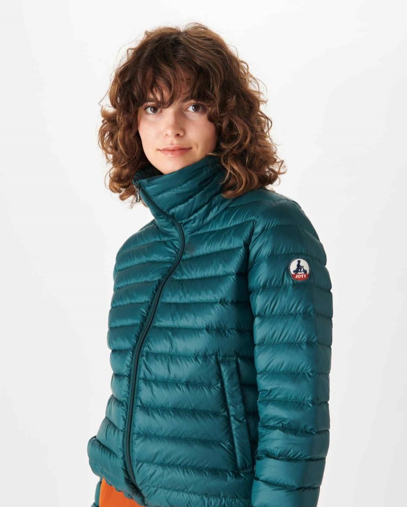 Dark Green JOTT Louisa Light Women's Down Jackets | GIH-4414