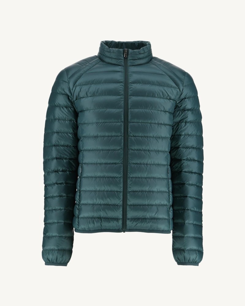 Dark Green JOTT Mat Light Men's Down Jackets | TBQ-1790