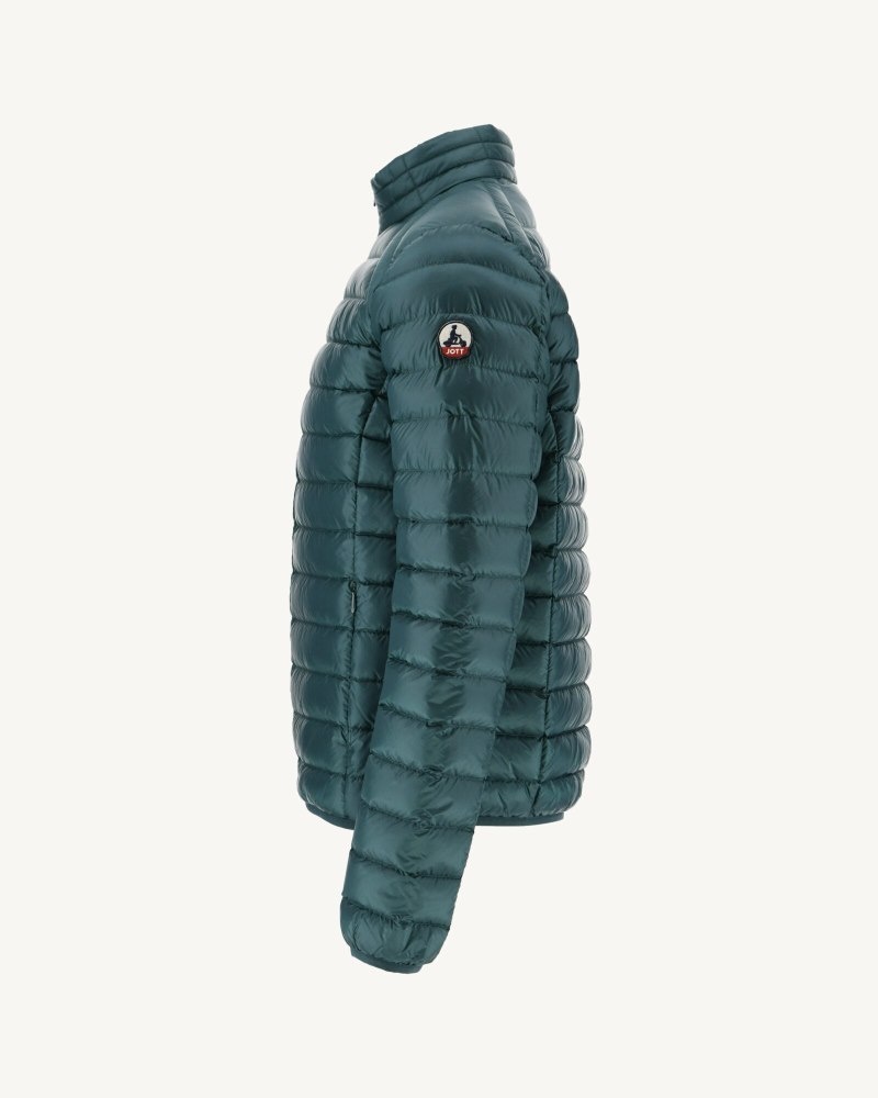 Dark Green JOTT Mat Light Men's Down Jackets | TBQ-1790