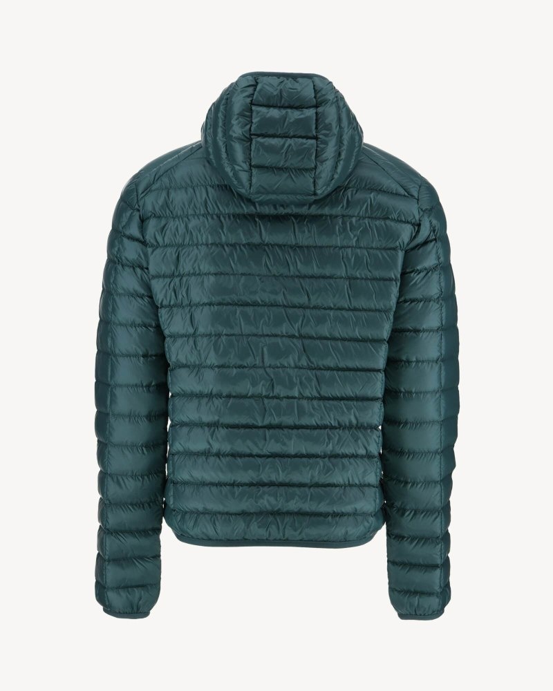 Dark Green JOTT Nico Lightweight Hooded Men's Puffer Jackets | JYS-9824