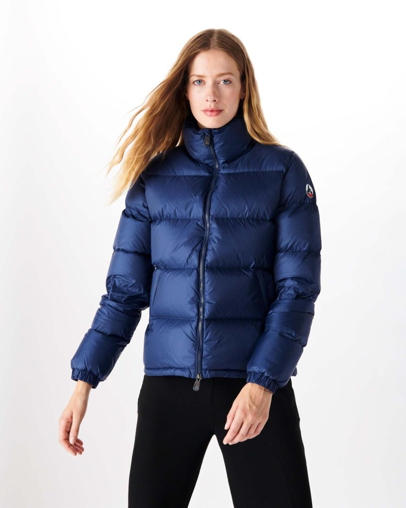 Deep Blue JOTT Cardiff Great Cold Quilted Women\'s Down Jackets | KCU-2425