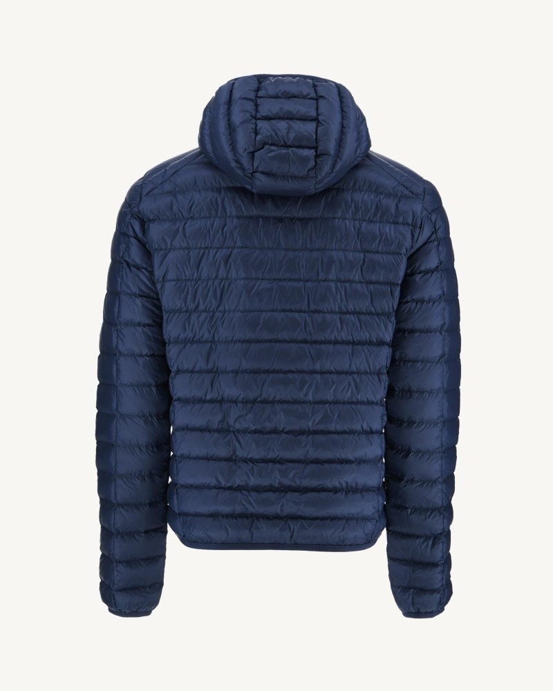 Deep Blue JOTT Nico Light Hooded Men's Down Jackets | AAK-0621