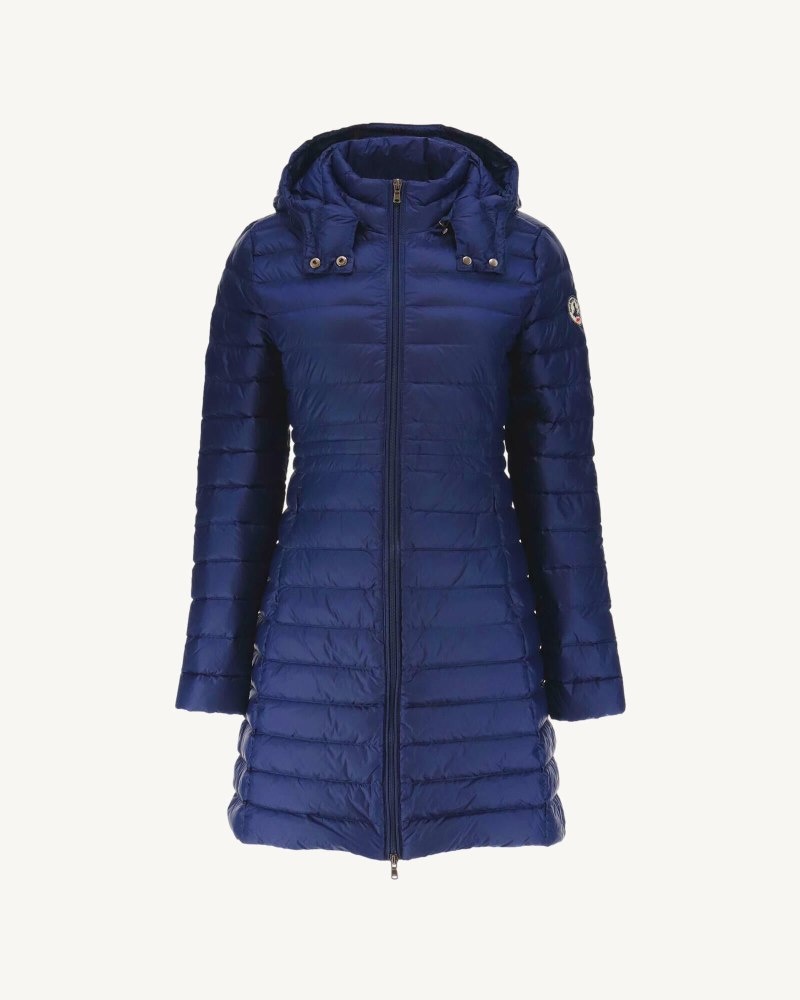 Deep Blue JOTT Vero Long Hooded Women\'s Down Jackets | OOY-7374