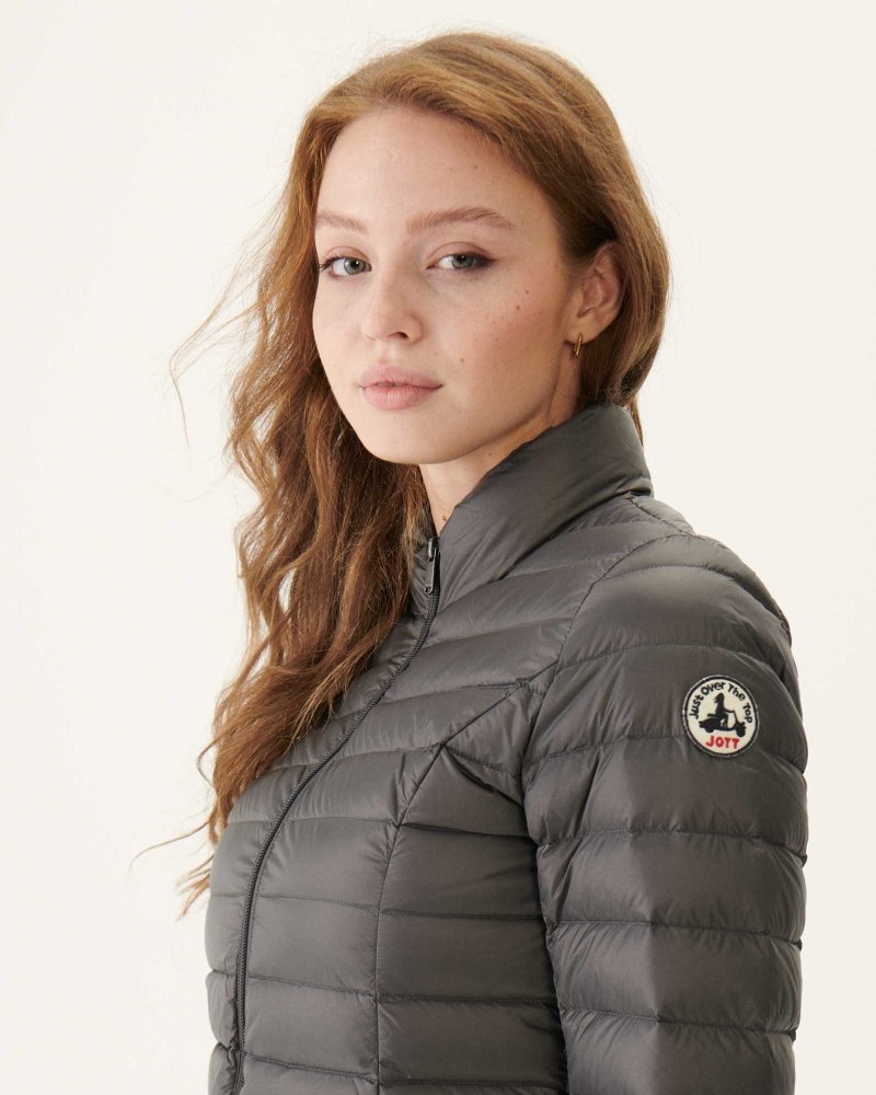 Deep Grey JOTT Cha Lightweight Women's Down Jackets | TDG-7503