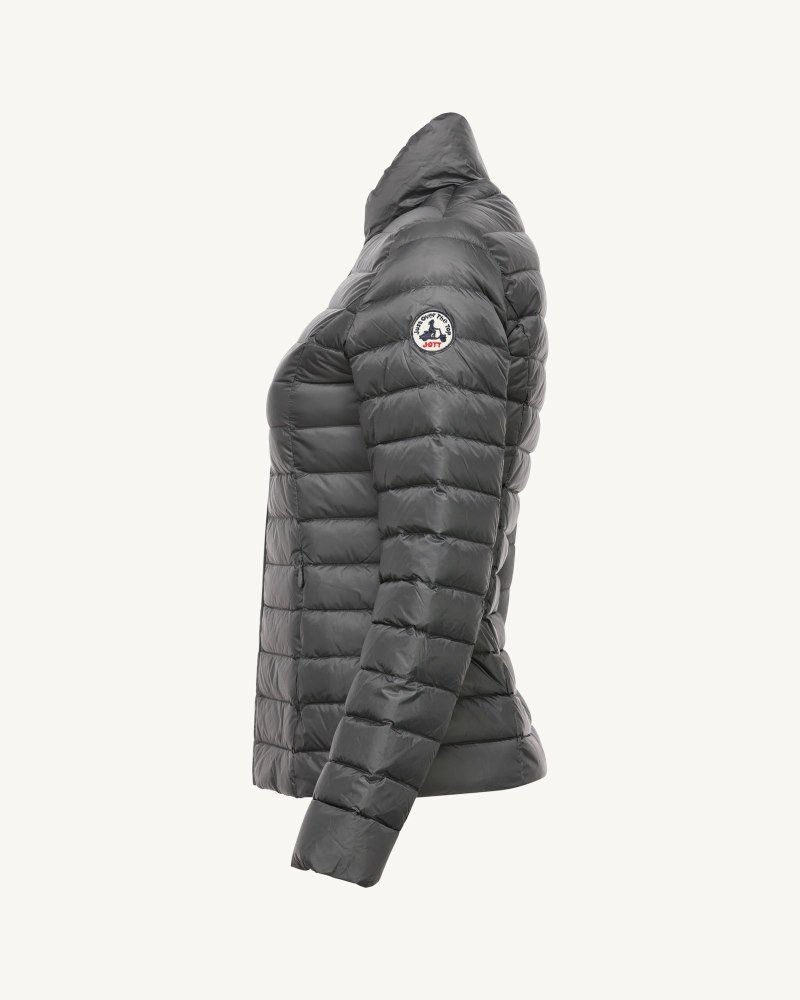 Deep Grey JOTT Cha Lightweight Women's Down Jackets | TDG-7503