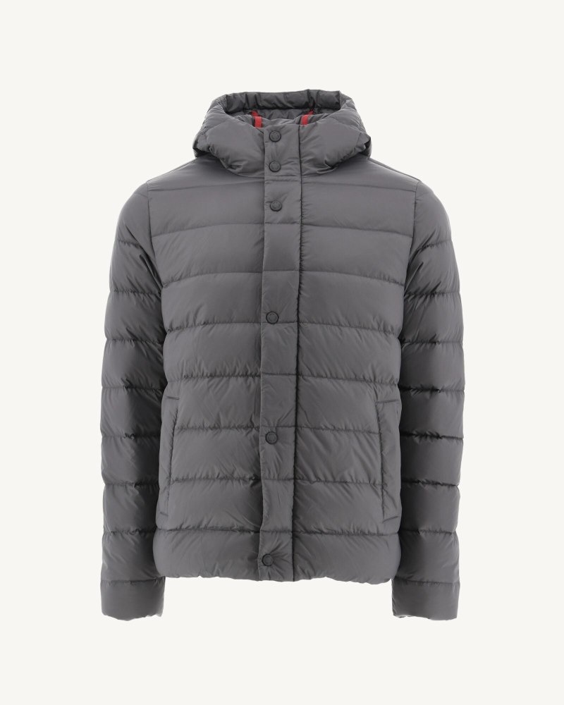 Deep Grey JOTT Jorge Hooded Men's Puffer Jackets | ZHU-7193