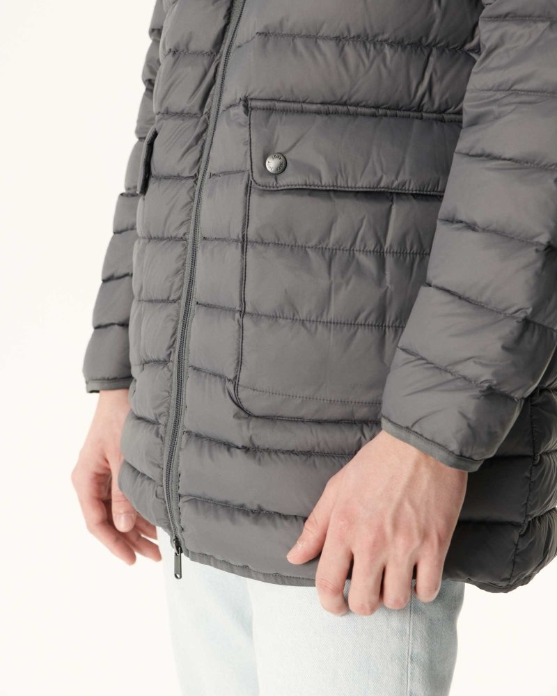 Deep Grey JOTT Luc Long Charcoal Men's Down Jackets | LLN-1337