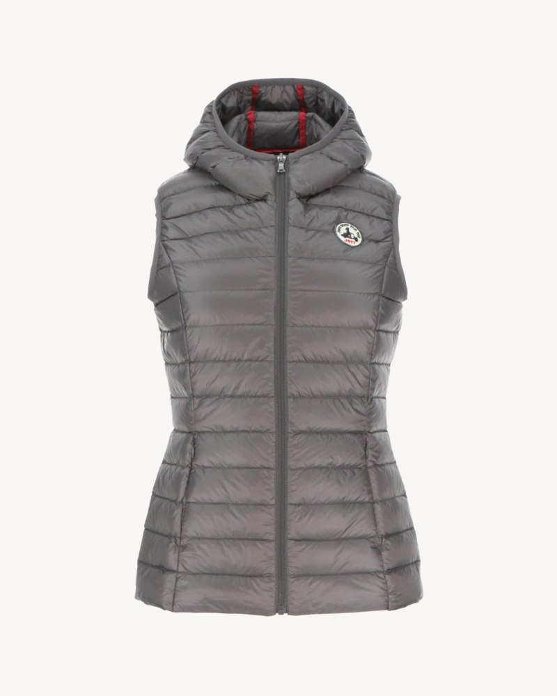 Deep Grey JOTT Mali Light Sleeveless Women's Down Jackets | NMF-1332