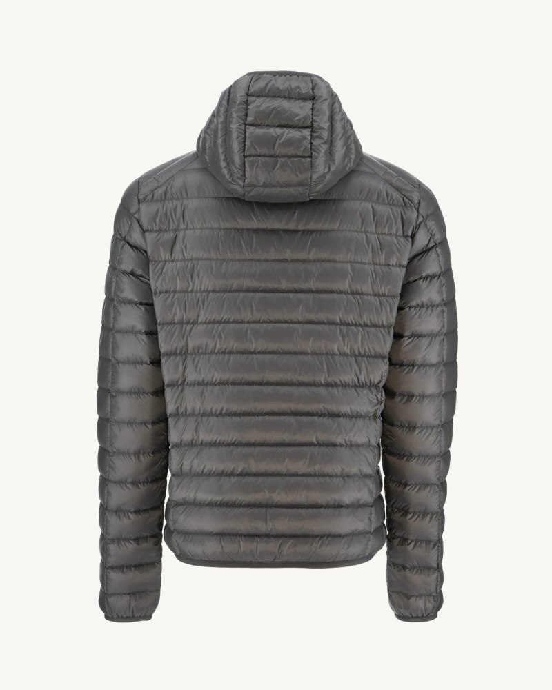 Deep Grey JOTT Nico Light Hooded Men's Down Jackets | ENV-5409