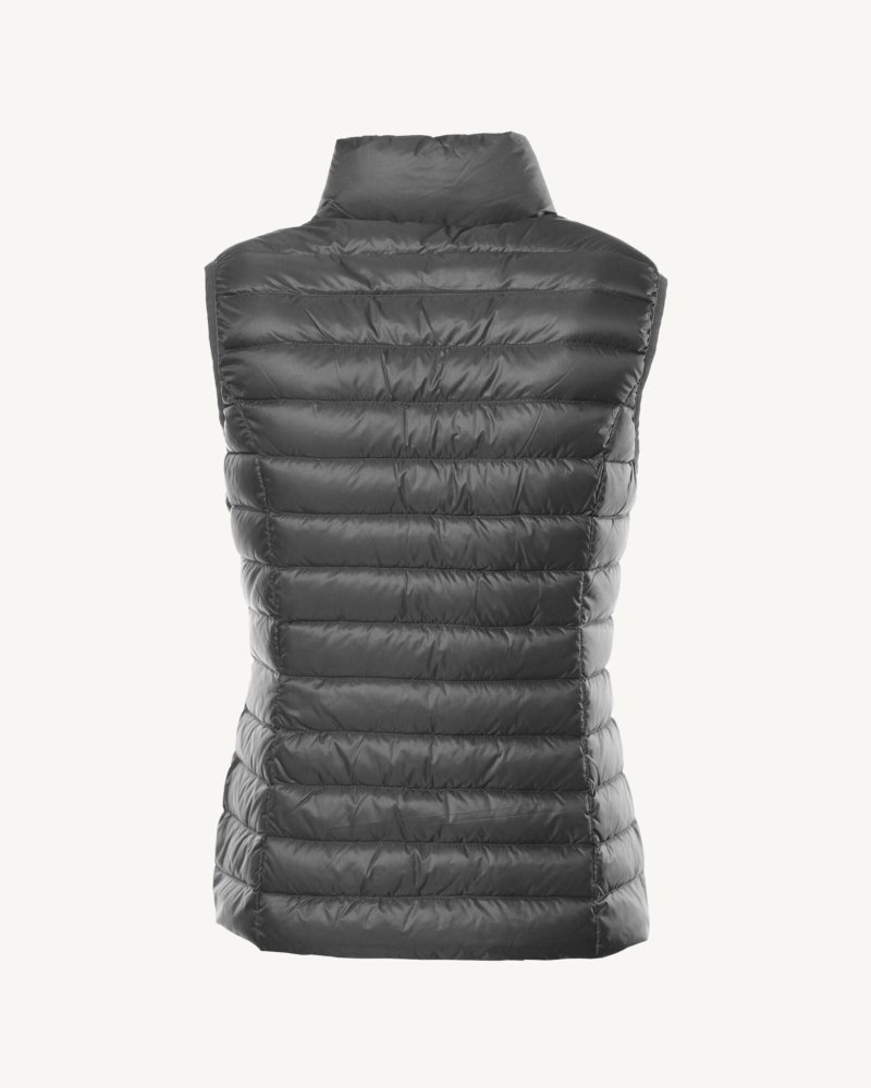 Deep Grey JOTT Seda Light Sleeveless Women's Down Jackets | KRU-7152