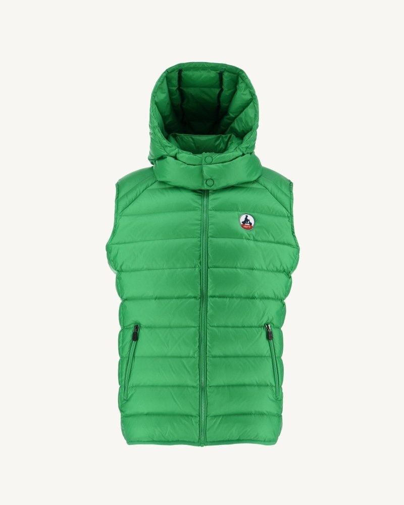 Green JOTT Grand Cold Sleeveless Men's Down Jackets | NNV-8058