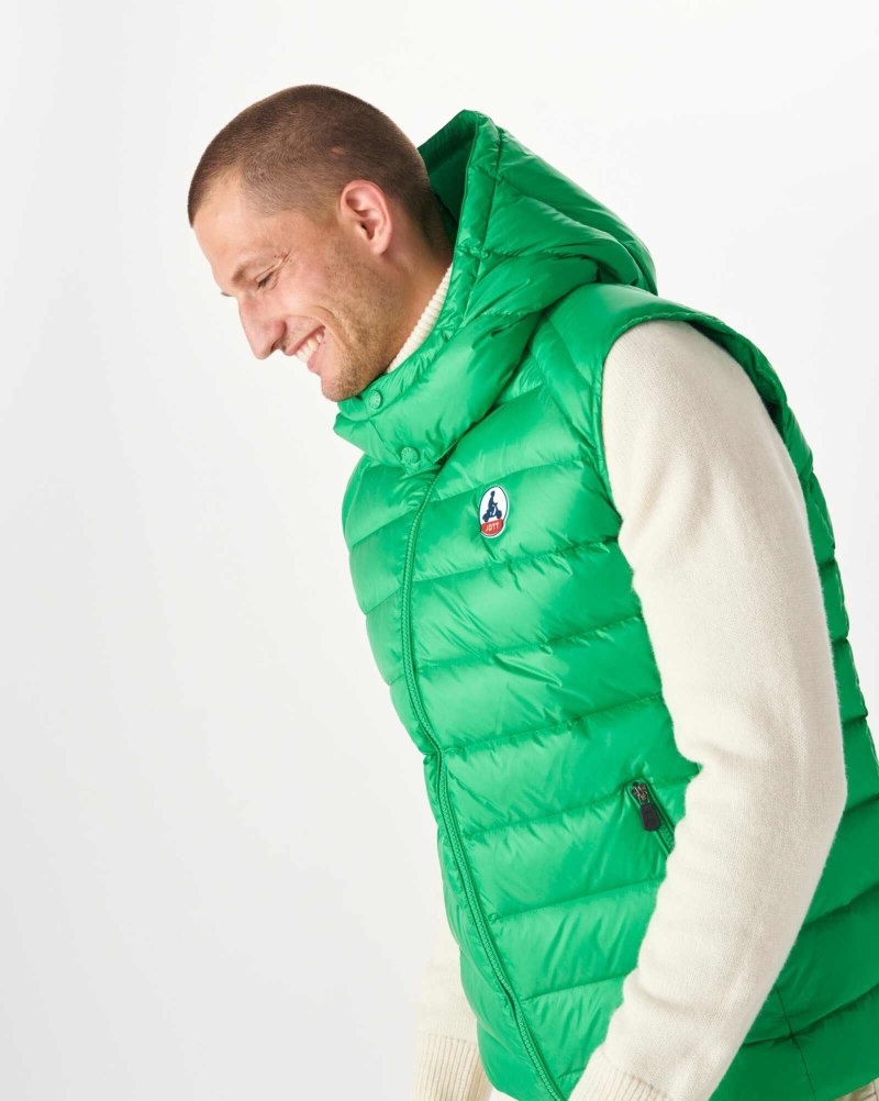 Green JOTT Grand Cold Sleeveless Men's Down Jackets | NNV-8058