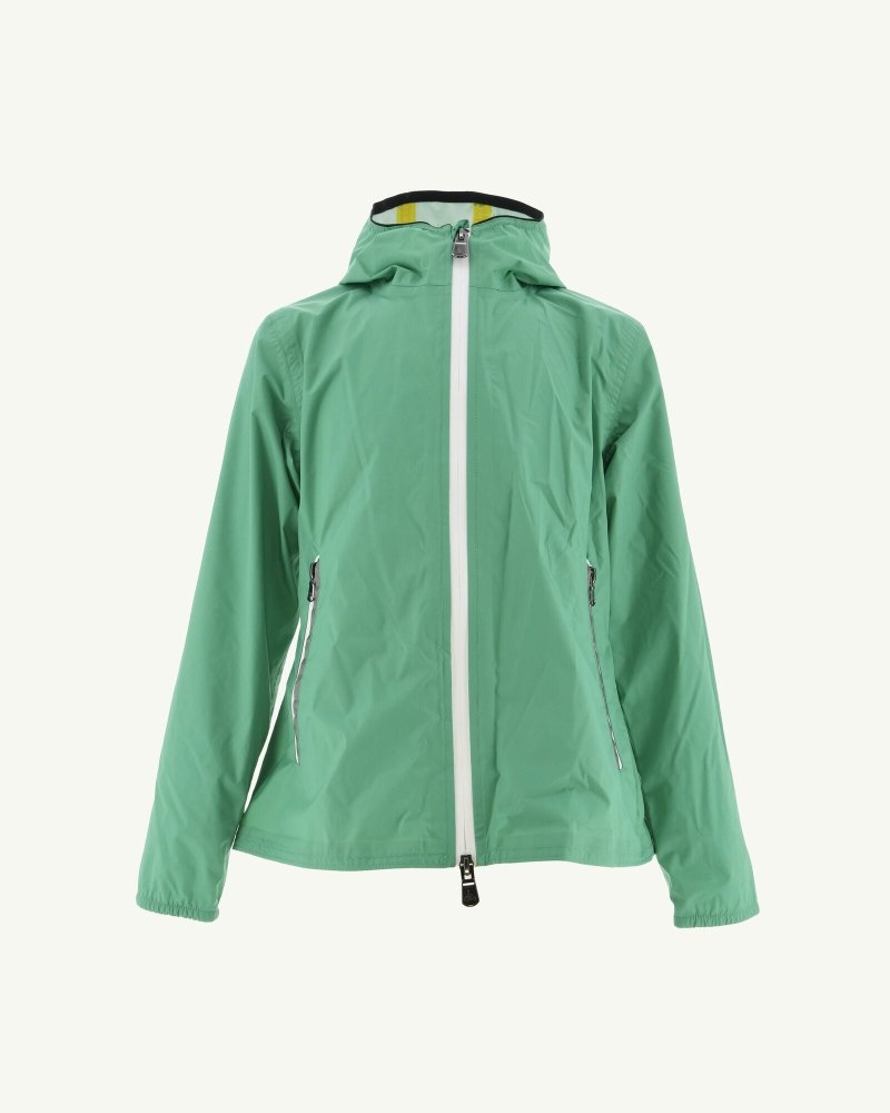 Green JOTT Madeira Hooded Waterproof Kids' Jackets | CQY-9356